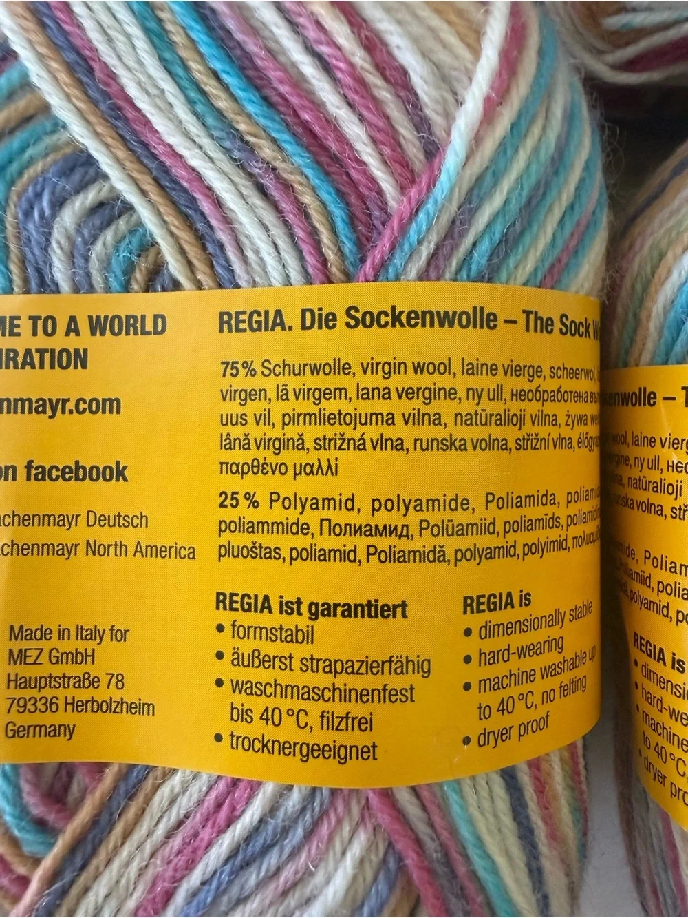 Schachenmayr Regia 4-fädig 4-ply Multicolor Sock Yarn 4 skeins